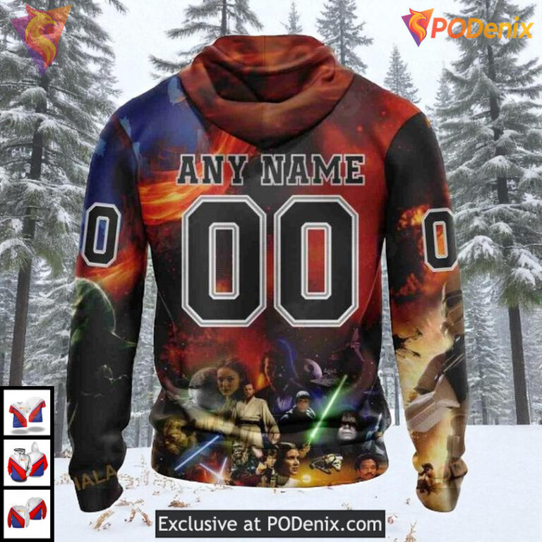Star Wars X Design Graphic Custom Name Los Angeles Kings Hoodie NHL 3D - 2