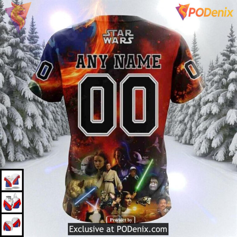 Star Wars X Design Graphic Custom Name Los Angeles Kings Hoodie NHL 3D - 4