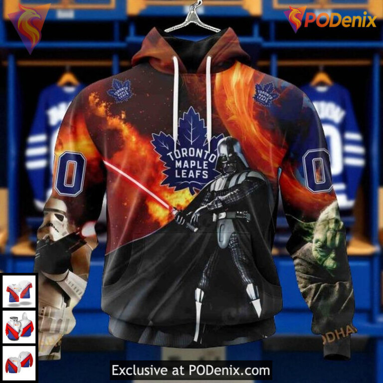 Star Wars X Design Graphic Toronto Maple Leafs Hoodie, Custom NHL 3D Shirt