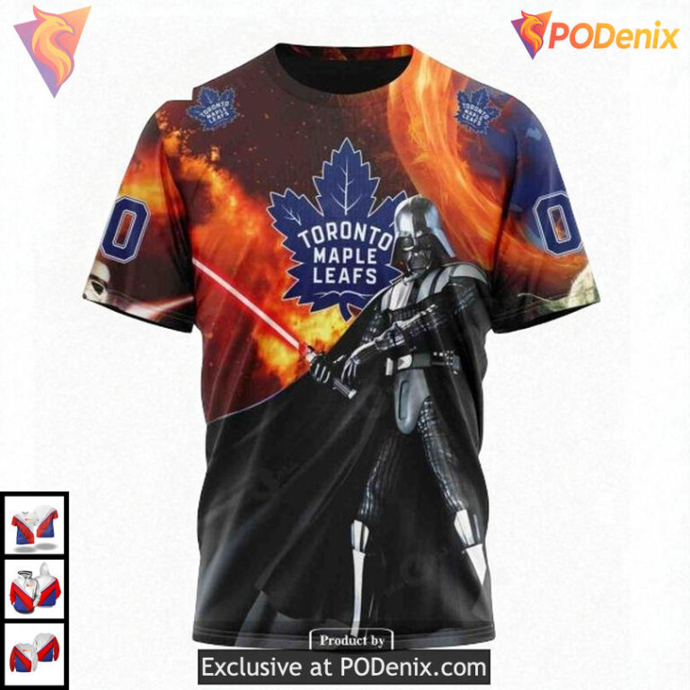Star Wars X Design Graphic Toronto Maple Leafs Hoodie, Custom NHL 3D Shirt - 2