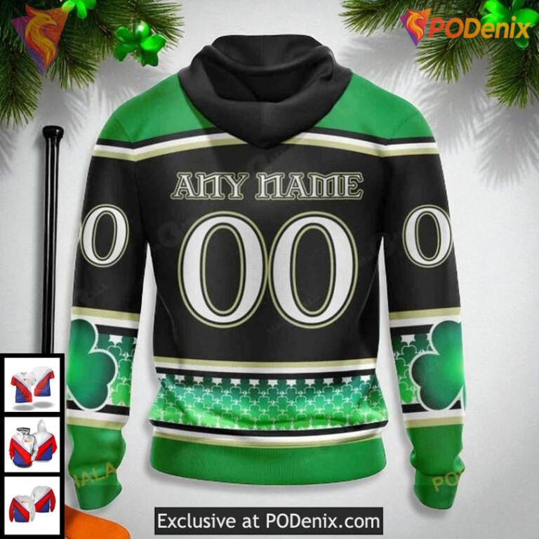 Tampa Bay Lightning 3D Hoodie, Shamrock Design NHL St Patricks Day Style - 1