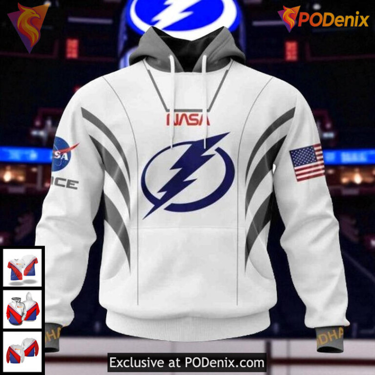 Tampa Bay Lightning All Over Print 3D Hoodie Space Force NASA Astronaut Design