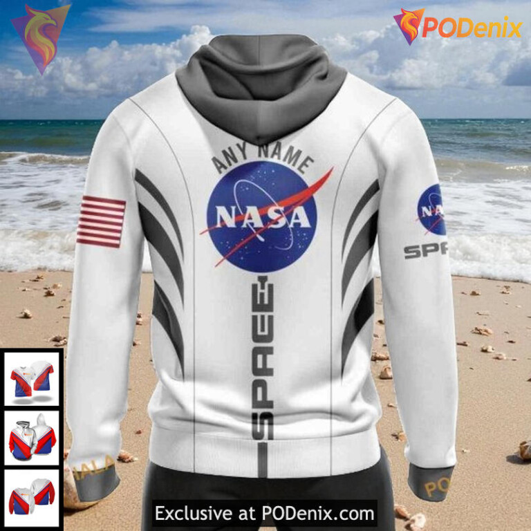Tampa Bay Lightning All Over Print 3D Hoodie Space Force NASA Astronaut Design - 1