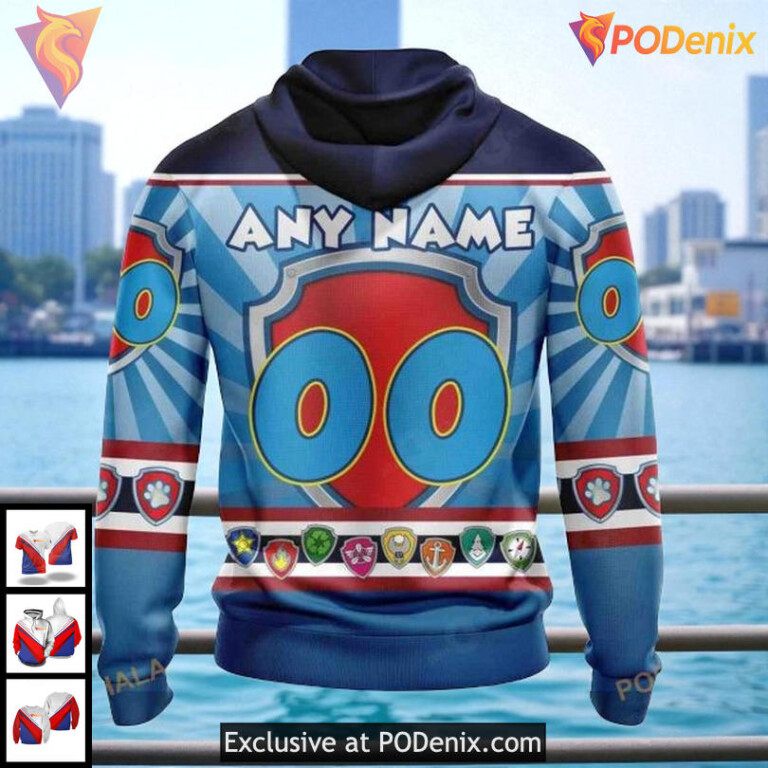 Tampa Bay Lightning All Over Print Hoodie Custom Paw Patrol NHL Design 3D - 1