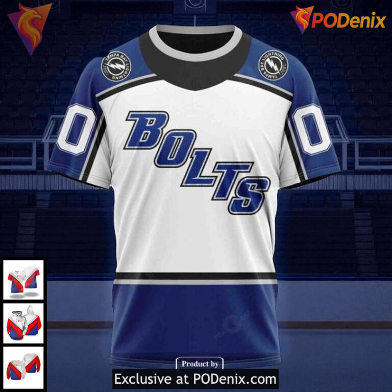 Tampa Bay Lightning All Over Print Hoodie Retro Style Custom NHL 3D - 2