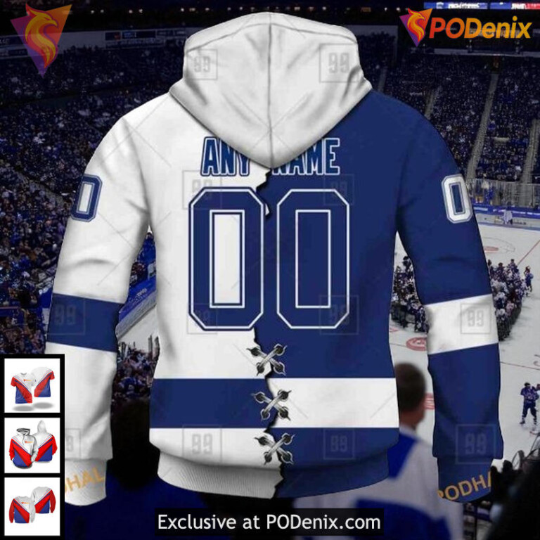 Tampa Bay Lightning Hockey Hoodie 3D Mix Style with Custom Graphic Design - 2