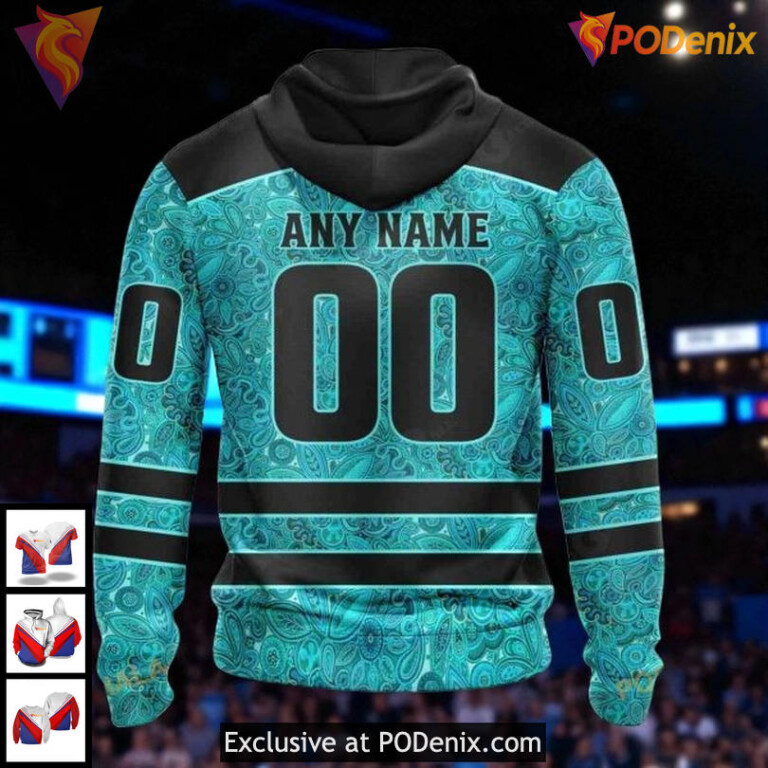 Tampa Bay Lightning Hockey Hoodie 3D Ovarian Cancer Awareness Custom Design - 1