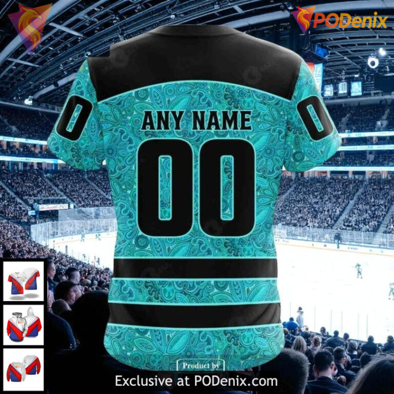 Tampa Bay Lightning Hockey Hoodie 3D Ovarian Cancer Awareness Custom Design - 3