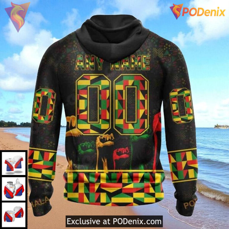 Tampa Bay Lightning Hoodie 3D Celebrate Black History Month Custom NHL Design - 1