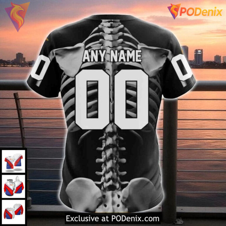Tampa Bay Lightning Hoodie 3D Skeleton Costume NHL Halloween Unisex Design - 3