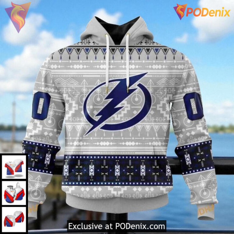 Tampa Bay Lightning Hoodie Native Pattern NHL Custom 3D Design Outfit