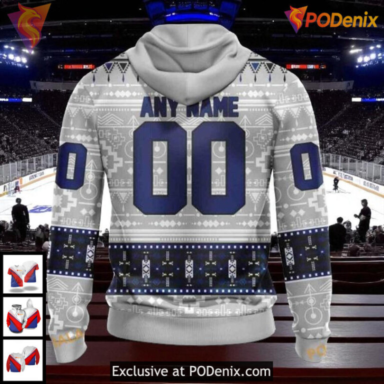 Tampa Bay Lightning Hoodie Native Pattern NHL Custom 3D Design Outfit - 2