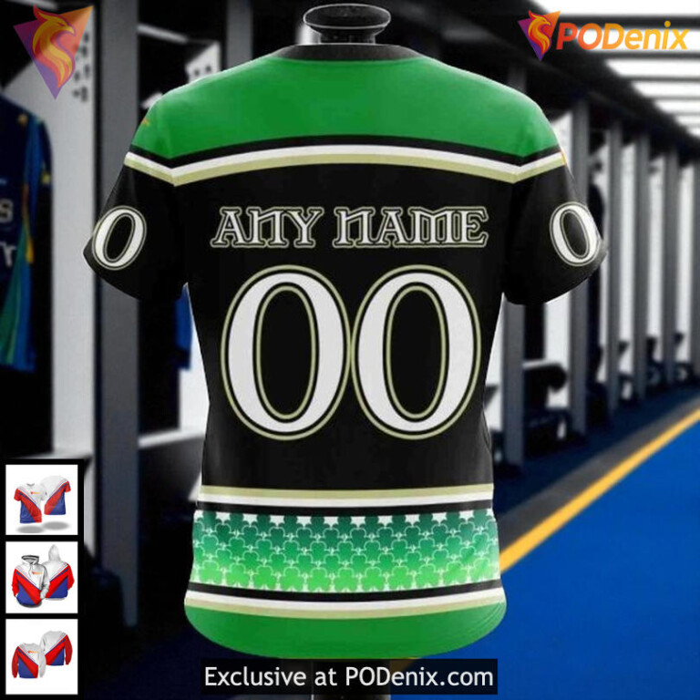 Tampa Bay Lightning Hoodie Sweatshirt NHL Custom Green Shamrock 3D Design - 3