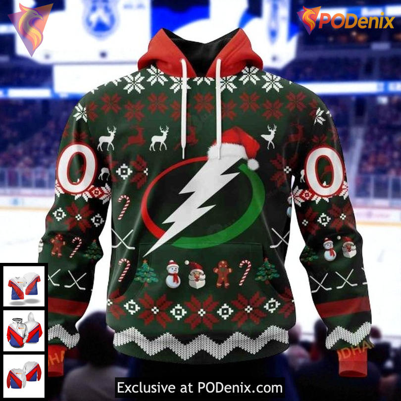 Tampa Bay Lightning Pullover Hoodie NHL Christmas Custom 3D Unisex Design