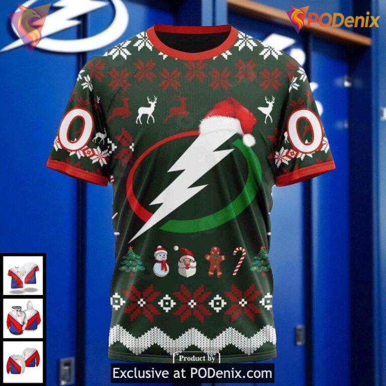 Tampa Bay Lightning Pullover Hoodie NHL Christmas Custom 3D Unisex Design - 2