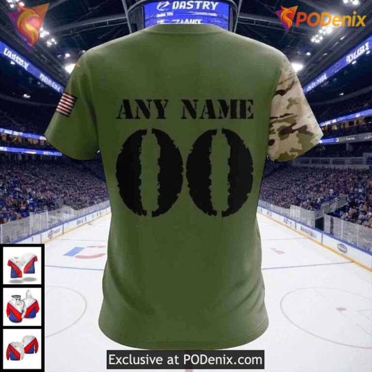 Tampa Bay Lightning Zip Up Hoodie Custom Camo Skull NHL 3D Graphic - 3