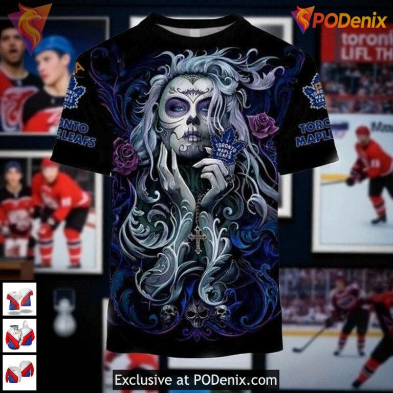 Tattoo Girl Artwork 2025 Toronto Maple Leafs Custom Number Hoodie, NHL Apparel - 1