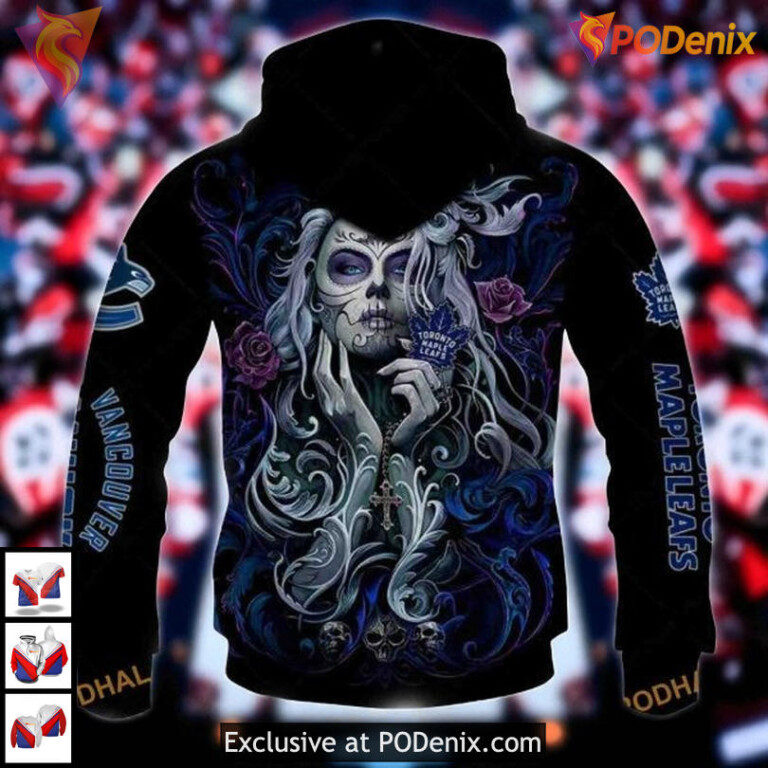 Tattoo Girl Artwork 2025 Toronto Maple Leafs Custom Number Hoodie, NHL Apparel - 2