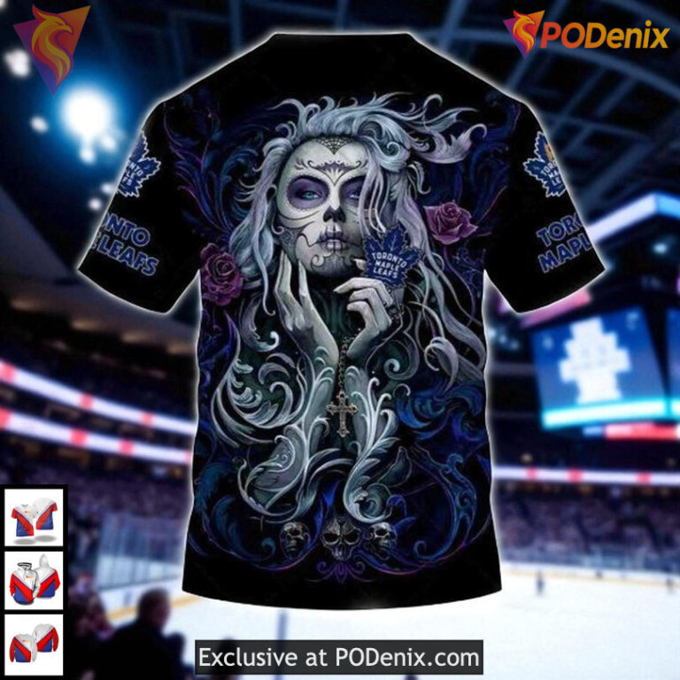 Tattoo Girl Artwork 2025 Toronto Maple Leafs Custom Number Hoodie, NHL Apparel - 3