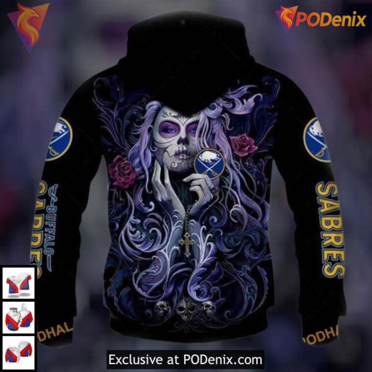 Tattoo Girl Artwork 2025 Unisex Stylish Buffalo Sabres Hoodie 3D NHL Edition - 2