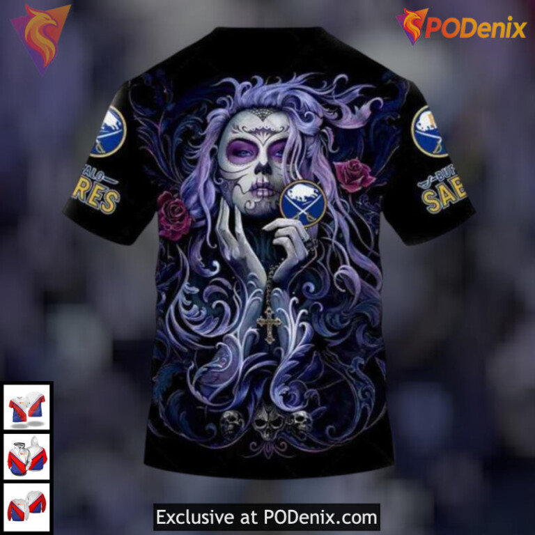 Tattoo Girl Artwork 2025 Unisex Stylish Buffalo Sabres Hoodie 3D NHL Edition - 3
