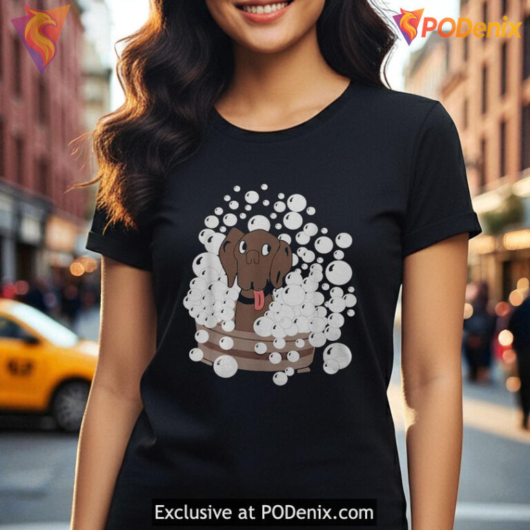 Team Pup N Suds, Cartoon Dog Bubble Quote Graphic Funny Mens Shirt - 3