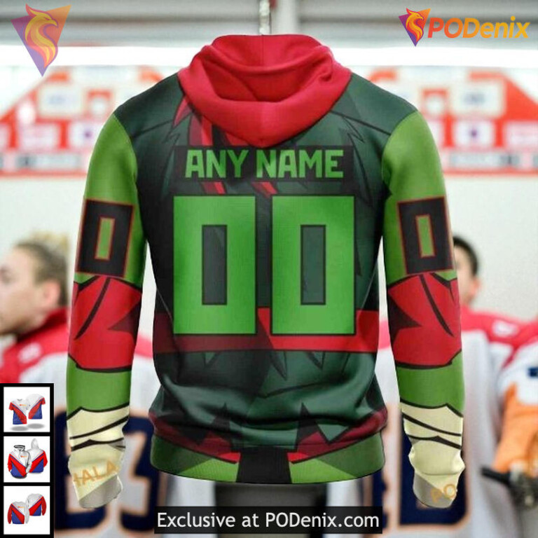 Teenage Mutant Ninja Turtles Cartoon NHL Edmonton Oilers Pullover Hoodie 3D - 1