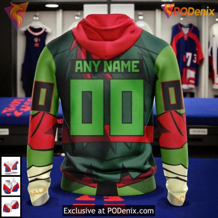 Teenage Mutant Ninja Turtles Cartoon Style Custom New York Rangers Mens Hoodie - 1