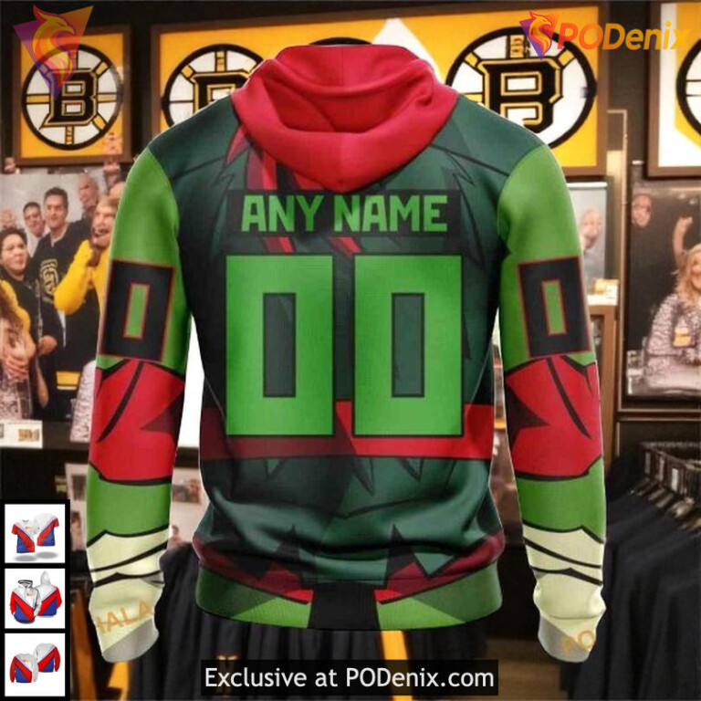 Teenage Mutant Ninja Turtles NHL Boston Bruins Hoodie 3D Personalized - 1