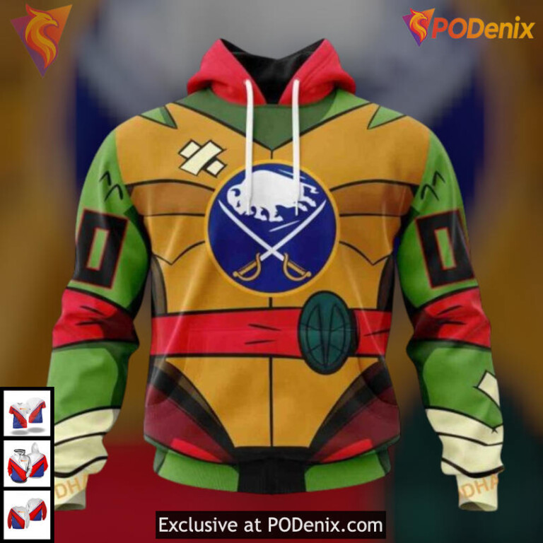 Teenage Mutant Ninja Turtles Theme NHL Buffalo Sabres Winter Hoodie Personalized