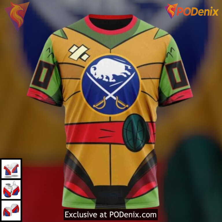 Teenage Mutant Ninja Turtles Theme Personalized Buffalo Sabres Hoodie 3D - 2