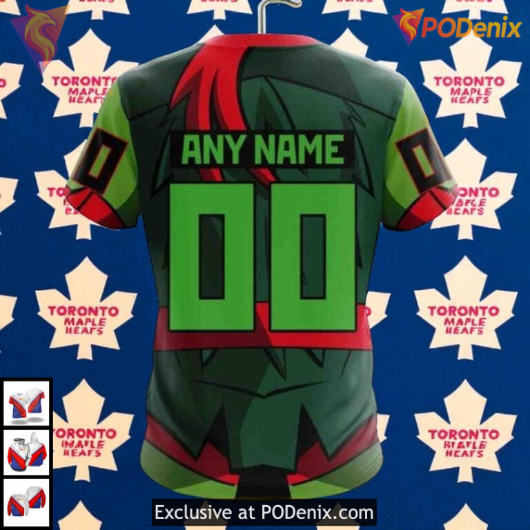 Teenage Mutant Ninja Turtles Toronto Maple Leafs Youth Hoodie, Custom 3D Design - 3