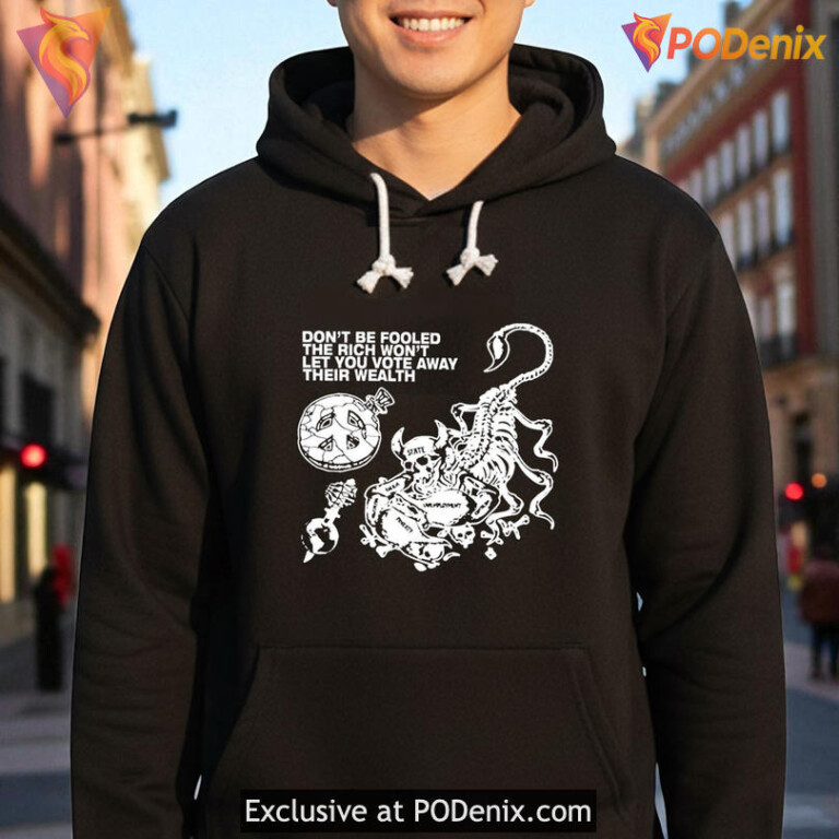 The Rich Will Allow You To Vote Away Their Wealth Shirt, Scorpion Graphic - 1