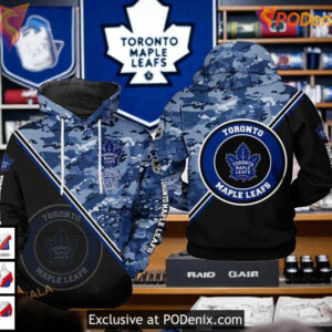 Toronto Maple Leafs Camo Team 3D Hoodie, NHL Sweatshirt Apparel