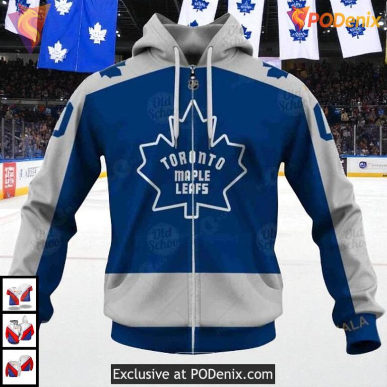 Toronto Maple Leafs Holiday Hoodie, Reverse Retro Alternate Custom Name And Number - 2