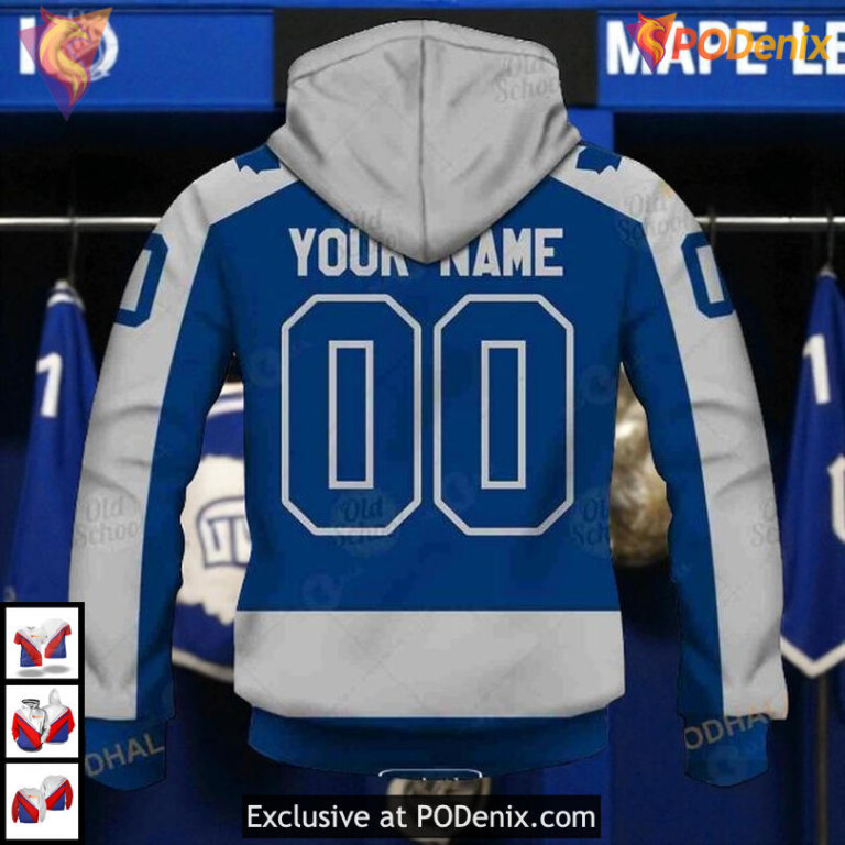 Toronto Maple Leafs Holiday Hoodie, Reverse Retro Alternate Custom Name And Number - 3