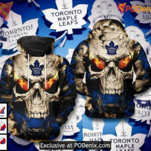 Toronto Maple Leafs Skull 3D Hoodie, NHL Sweatshirt Apparel