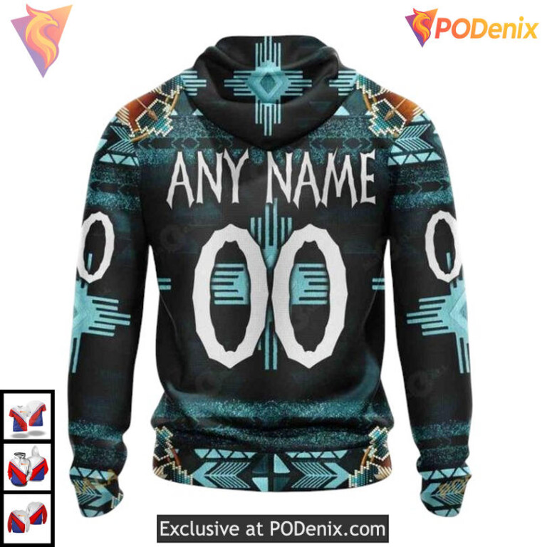 Traditional Native Costume Design Custom San Jose Sharks Mens Hoodie 3D - 1