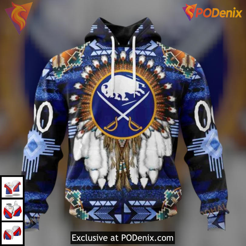 Traditional Native Costume Design NHL Buffalo Sabres Sweatshirt Hoodie 3D