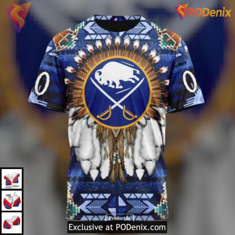 Traditional Native Costume Design NHL Buffalo Sabres Sweatshirt Hoodie 3D - 3