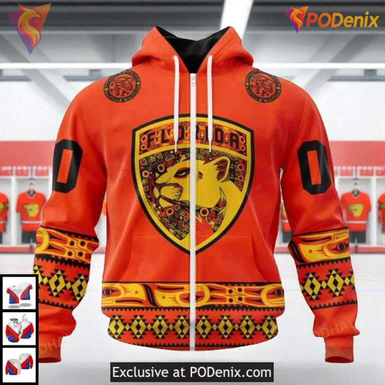 Truth And Reconciliation Day Tribute Custom Florida Panthers Kids Hoodie 3D - 1