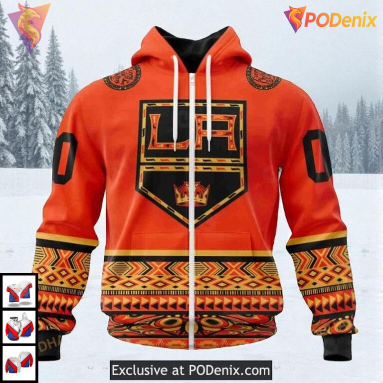 Truth And Reconciliation Day Tribute Custom Vintage Los Angeles Kings Hoodie NHL 3D - 1