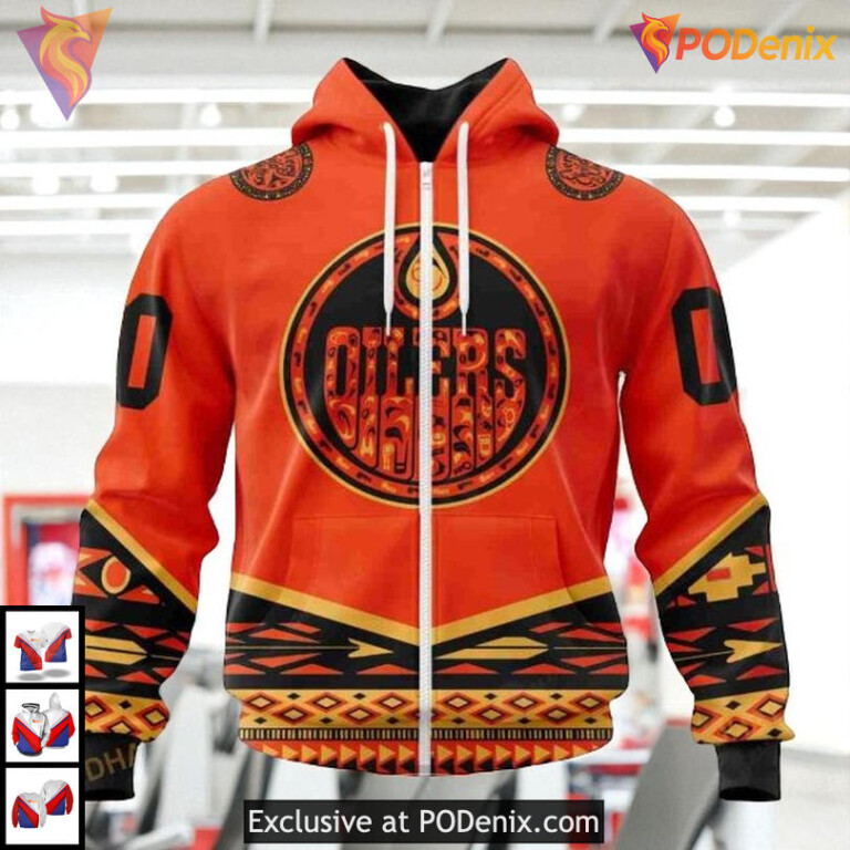 Truth And Reconciliation Day Tribute NHL Edmonton Oilers Unisex Hoodie 3D - 1
