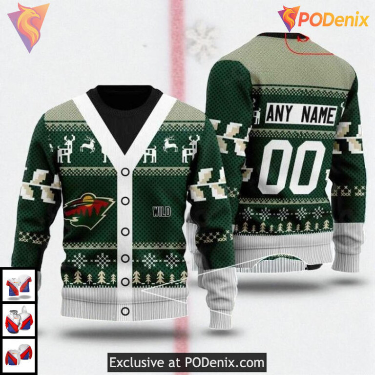 Ugly Christmas Style NHL Minnesota Wild Hoodie Family Apparel - 1
