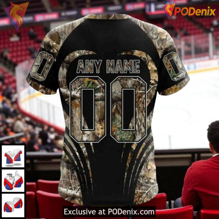 Unisex Chicago Blackhawks All Over Print Hoodie, Camo Hunting Inspired Design - 3