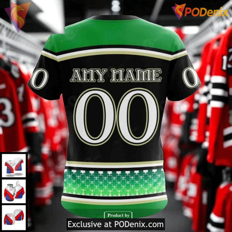 Unisex Chicago Blackhawks All Over Print Hoodie, Lucky Patricks Day Vibes - 3