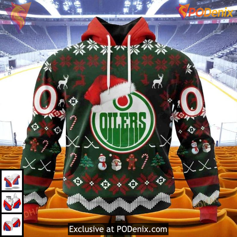 Unisex Christmas Apparel NHL Edmonton Oilers Hoodie 3D Sweatshirt Shirt