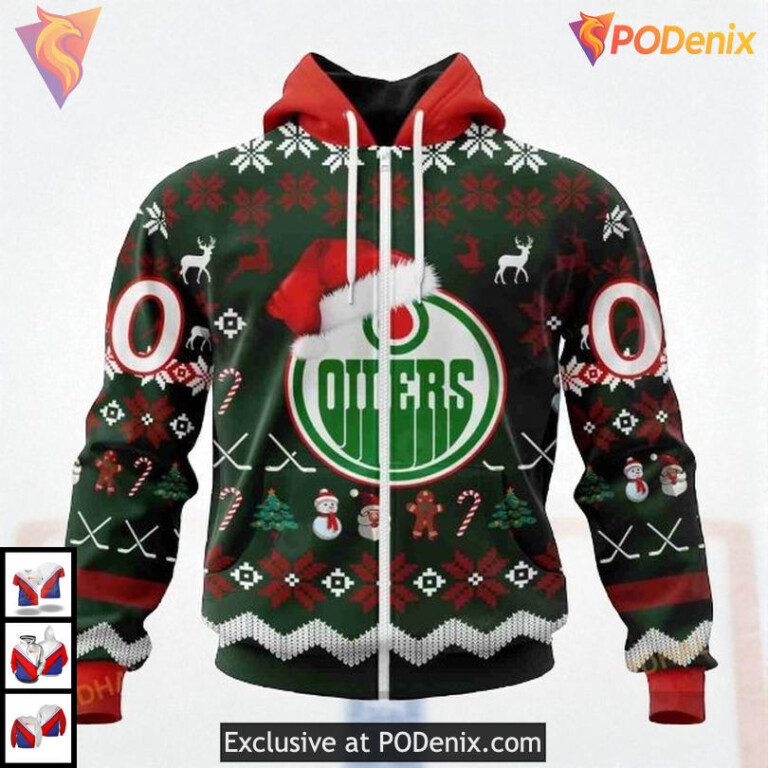 Unisex Christmas Apparel NHL Edmonton Oilers Hoodie 3D Sweatshirt Shirt - 1