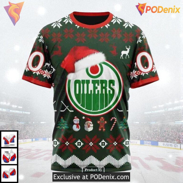 Unisex Christmas Apparel NHL Edmonton Oilers Hoodie 3D Sweatshirt Shirt - 3