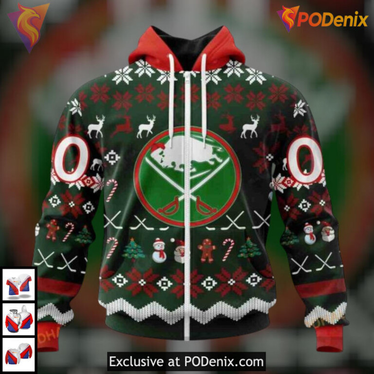 Unisex Christmas Gift Edition NHL Buffalo Sabres Kids Hoodie 3D - 1